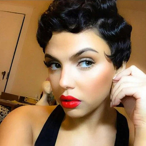Marilyn Curly Short Bob