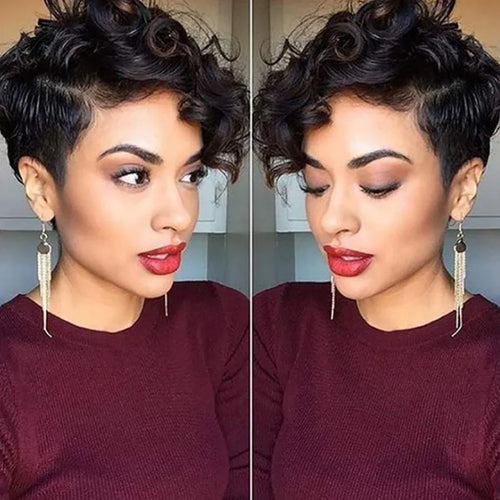 Pixie Cut Short Curly Bob